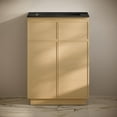thumbnail image 6 of St. Tropez 24" Freestanding Bathroom Vanity in Natural Oak with Black 3-Hole Widespread Sink Top, 6 of 6
