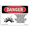 thumbnail image 1 of SignMission OS-DS-A-1218-L-2322 12 x 18 Po Signe de Danger OSHA - Bruit Feu et Risque d'Explosion, 1 of 1