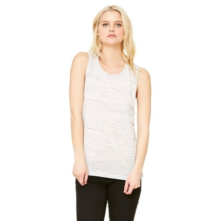 Bella + Canvas Débardeur Muscle Fluide pour Femmes, TG, Marbre Blanc