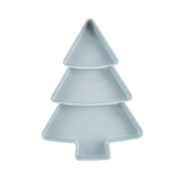 BNNG Christmas Tree Snack Serving Tray 3 Grids Tree Shaped Plates for Dried Fruits Candy Nuts Treats Snack Christmas Party Favors 10 x 7.3 Inch Holiday Decorations