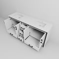 thumbnail image 7 of Ziva 80 in W x 22 in D White Double Bath Vanity and Cultured Marble Top, 7 of 7