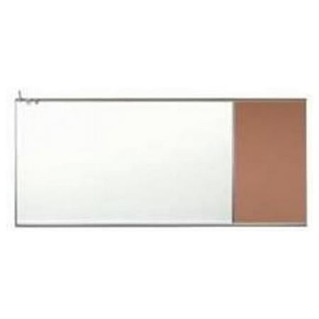 Aarco Products 120C-46M-42CR-887 Combination Right Side Markerboard- Sage - 4 x 6 ft.