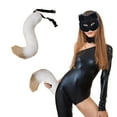 thumbnail image 2 of Event & Party, Halloween 3D Cute Animal Tail Pendant Women Holder Pompoms Tail Fashionable Hairy Tail 50cm Halloween Plush Tail, Home Decor, 2 of 5