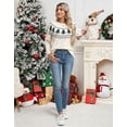 thumbnail image 6 of Christmas Sweaters for Women Christmas Tree Fall Cable Knit Sweater Fair Isle Crewneck Pullover Sweater Shermie, 6 of 9