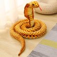 thumbnail image 1 of 110-300CM Simulated Python Snake Plush Toy Giant Boa Cobra Long Stuffed Snake Plushie Pillow Children Boys Gift Home DecorationYellow cobra200cm Deng Xun unisex, 1 of 2