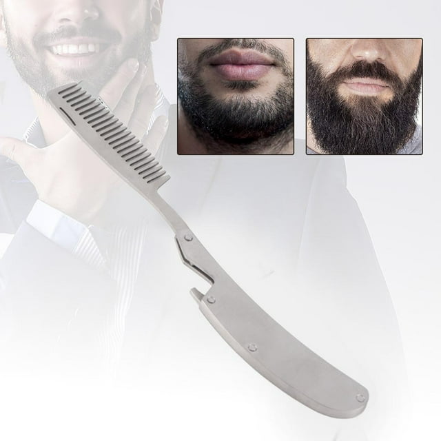 Peine de barba plegable BuyWeek de Acero inoxidable herramienta para bigote