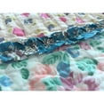 thumbnail image 2 of Overstock Blue Floral Patchwork Cotton Quilt, King - Reversible, 2 of 6