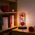 thumbnail image 5 of Heart Shaped Night Light With Preserved Glass Rose, Starry Sky Projection Romantic Gift For Valentine‘S Day And Birthdays, Bedside And Home Accent Lamp, 5 of 7