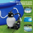 thumbnail image 5 of 13" Sand Filter Pump, 3434GPH 3/4HP Pool Sand Filter for Above Ground and Inground Pool Up to 8500 Gallons, with 6-Way Multi-Port Valve & Strainer Basket Easy Installation, 5 of 7