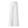 thumbnail image 4 of Women's Straight Leg Yoga Pants, High Waisted Stretchy Versatile Summer Business Casual Trousers with Pockets, 4 of 6