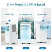 FOLDLIFE 10,000 BTU 115V Portable Air Conditioner with Comfort Sense Remote, US standard NPLD3-06C/X1E, White