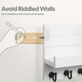 thumbnail image 3 of Key Holder for Wall, Dinosam Mail Organizer Wall Mount with 7 Sturdy Key Hooks and Mail Holder Shelf, Key Organizer Key Rack Entryway Wall Decor, White, 3 of 7