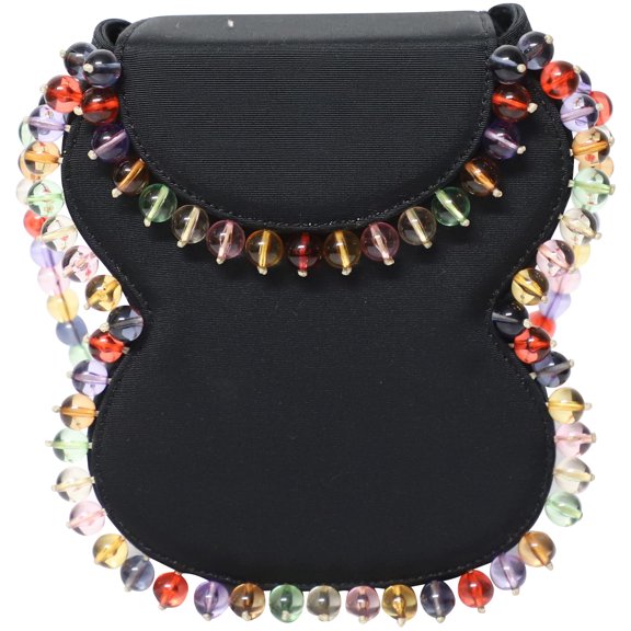 Pre-Owned By Far Frida Grosgrain Bag in Black Viscose