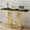 Gold-Black Table & O-Shaped, variant on 47" Modern Faux Marble Console Table, Rectangular Top & Double U-Shaped Stainless Steel Base, Narrow Entryway Table for Entrance, Hallway, Foyer, or Living Room