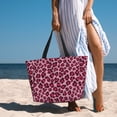 thumbnail image 6 of Honeii Rose Leopard Print for Tote Bag with Adjustable Strap,Beach Bag, Waterproof Sandproof Beach Tote Bag, Large Capacity Foldable Beach Bags, 6 of 7
