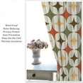 thumbnail image 3 of Vintage Geometric Curtains, Modern Mid Century Classic Iconic Brown Green Beige Diamond Pattern, Blackout Rod Pocket Window Treatments for Living Room Bedroom Bathroom Kitchen 26"W x 63"L (Pack of 2), 3 of 6