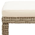 thumbnail image 5 of vidaXL Garden Stools 2 pcs with Cushions Poly Rattan Beige, 5 of 5