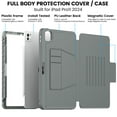 thumbnail image 3 of Dteck Luxury Business Case for iPad Pro 11 inch (M4) 2024,Mangetic Leathe Card Slots Smart Case Built-in Pencil Holder Shockproof TPU 7 Viewing Angles Stand Folio Cover,Gray, 3 of 10