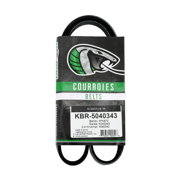 Kobra Serpentine Belt KBR-5040343 for Car Toyota 4Runner Tacoma BMW X5 Corolla Acura Integra Honda Civic CRX T100 del Sol Hyundai Colt Excel Plymouth Mazda 626 Dodge Geo Prizm Scoupe Eagle Vista