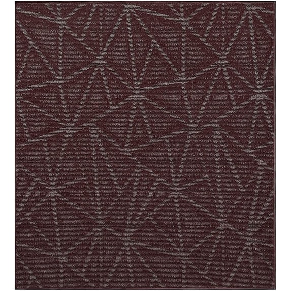 Indoor Outdoor custom size area rugs made in USA pattern Geometrical comes in Ten colors and Nine shapes rectangular,round,square,runners,oval,octagon,half round - Burgundy, 12' x 12' Area Rugs