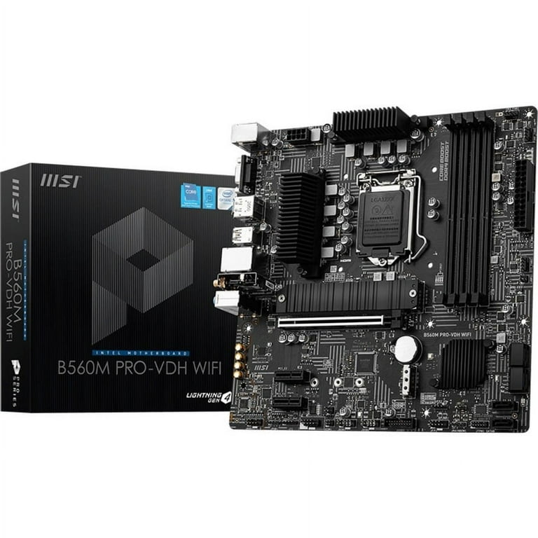 MSI B560M PRO-VDH WIFI Desktop Motherboard, Intel B560 Chipset