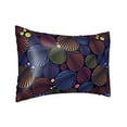 thumbnail image 2 of KLL Colorful Shells Pattern Silk Pillowcase for Hair and Skin Standard Size 20"X 30" Soft Breathable Pillow Covers for Sleeping, 2 of 8