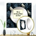 thumbnail image 3 of Designart "Nautical Rope Patterns I" Coastal Blue Large Square Mirror - Square Bedroom Mirror Printed Wall Decor - Coastal Square Printed Wall Mirror Art, 3 of 5