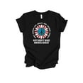 thumbnail image 1 of Hate Won't Make America Great Again Peace Sunflower Womens Graphic T-Shirt Casual Crew Neck, Cotton, All-Season Wear, Relaxation Wear | Serene Design | Comfortable Fit, 1 of 6