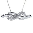 thumbnail image 1 of Pendentif Nœud Infini Diamant 1/3ct Or Blanc 14K, 1 of 2