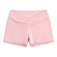 thumbnail image 4 of ZVNAΖH Maternity Lounge Shorts Comfy Ribbed Knit Sleep Shorts Low Waist Breathable Lace Trim Home Shorts for Pregnancy, M-3XL, 4 of 6