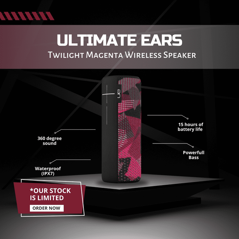 Wireless Speaker Ue Boom Twilight Magenta Ultimate Ears MEGABOOM