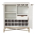 thumbnail image 4 of Origins by Alpine White Pearl Wood Bar Cabinet in White, 4 of 6
