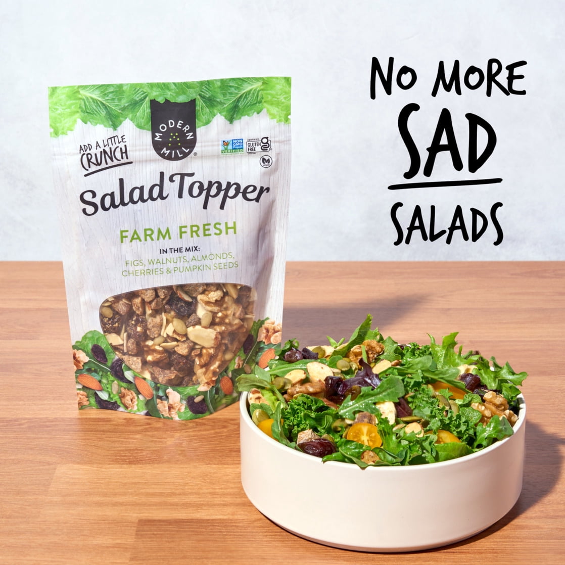 (2 pack) Modern Mill Farm Fresh Salad Topper 6oz, Gluten-Free, Vegan, Non GMO
