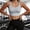 White, variant on LJEFF Womens Ribbed Tank Tops with Built in Bras, Square Neck Stretch Workout Fitted Basic Casual Tops Black
