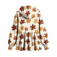 thumbnail image 7 of Xdegoge Womens Fall Pumpkin Print Hooded Sweatshirts Long Sleeve Babydoll Peplum Pullover Ruffle Hem Graphic Tops Casual Thanksgiving Clothes, 7 of 7