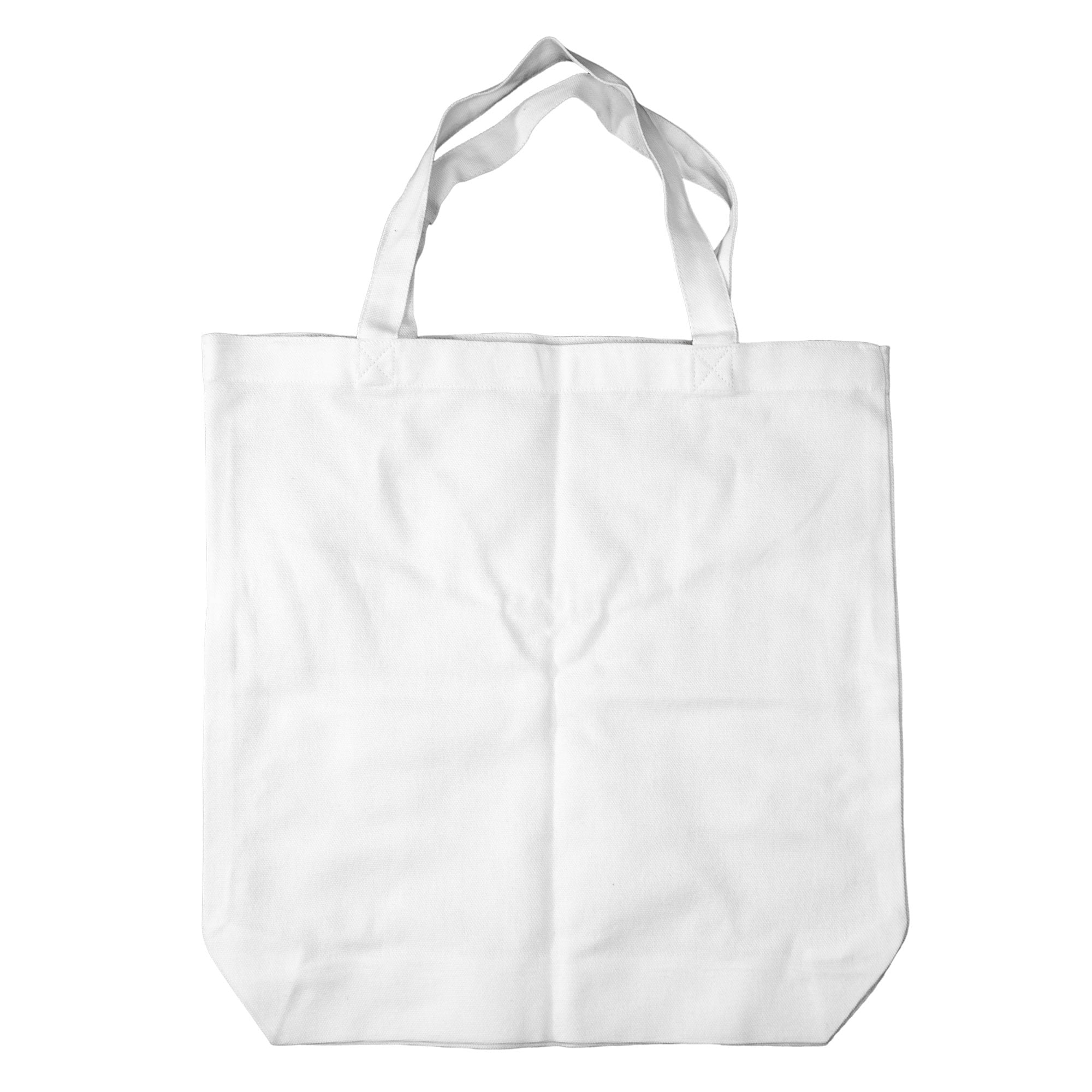 White Initial & Name Canvas Tote Bag, Size/Dimension: 15(h) X 13.5(w) Inch
