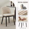 thumbnail image 3 of GARVEE Upholstered Dining Chairs Set of 4,Mid-Century Modern Dining Chair with Rubberwood Legs,Beige, 3 of 8