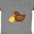 thumbnail image 3 of Inktastic Hen and Chick Farm Animals Boys or Girls Baby Bodysuit, 3 of 4