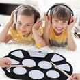 thumbnail image 3 of \u0026amp; Portable Electronic Drum Pad Kit Silicon Foldable with Stick, 3 of 7