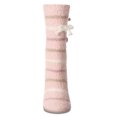 thumbnail image 4 of MeMoi Women's Triple Bow Extra-Plush Non-Skid Cozy Crew Sock - Womens - Female, 9-11, Rose, 4 of 6