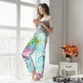 thumbnail image 6 of Picia Dragonfly Floral Womens Soft Woven Cotton Elastic Waistband Sleep Pajama Pant Lounge Sleep Pant With Pockets And Drawstring-Small, 6 of 9