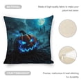 thumbnail image 2 of Eerie Blue Halloween Pumpkin in Cemetery Linen toss pillowcase decoration pillowcase gifting preferred 24x24 inch cushion cover sofa pillowcase sofa bedroom living room car, 2 of 5