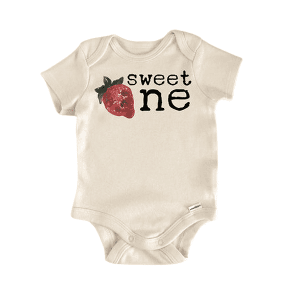 Strawberry Fruit Birthday Newborn Baby Bodysuit