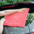 thumbnail image 4 of CarCarez Microfiber Towels for Car Wash Drying, 450GSM Edgeless Scratch-Free Auto Detailing Cloths, Ultra Absorbent Microfiber Drying Towels, 16"x16", 6 Pack, Red, 4 of 6