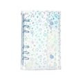 thumbnail image 2 of Clear A6 Binder Cover Pvc 6-Ring Budget Binders Refillable Notebook Shell Protector Laser Star 2 Buttons Closure For Envelopes Style C, 2 of 6