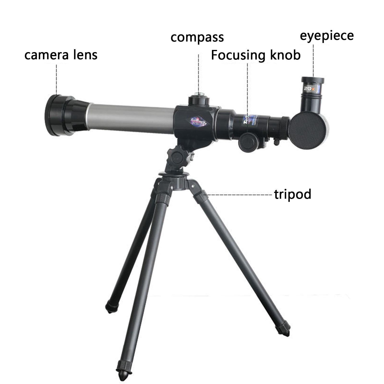 Vikakiooze 4k 600mm(f/12) Super Telephoto Kids Astronomical Telescope HD Magnification Scope with Adjustable Tripod,  k25mm and k10mm