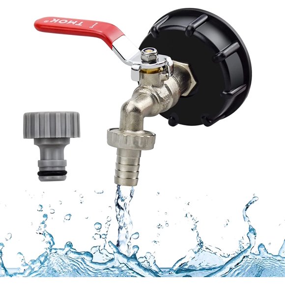 Jinsinto Threaded Fitting Adapter PP Brass Garden Hose Fitting Large Threaded Garden Hose Fitting
