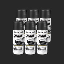 6 Pack, Black Stainless Steel, Rust-Oleum Custom Automotive Metallic Lacquer Spray Paint-323354, 11 oz