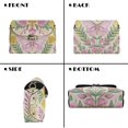 thumbnail image 2 of SCRAWLGOD Rose Butterfly Leaf Print Beige PU Leather Small Crossbody Bags for Women Crossbody Shoulder Bag Cell Phone Bag Wallet Purses with Detachable Chain for Daily Life, 2 of 7