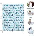 thumbnail image 4 of LightBlue Dinosaurs Stars Triangles Pattern Blanket,Comfortable Soft Flannel Throw Blanket,All Season,Warm Lightweight Blankets for Sofa Bed Couch Living Room Chair,30"x40", 4 of 4